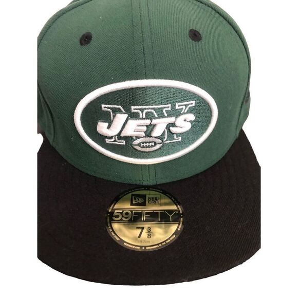 New Era New York Jets 2-Tone 59Fifty Fitted Hat Cap Size 7 3/8 - Picture 3 of 6